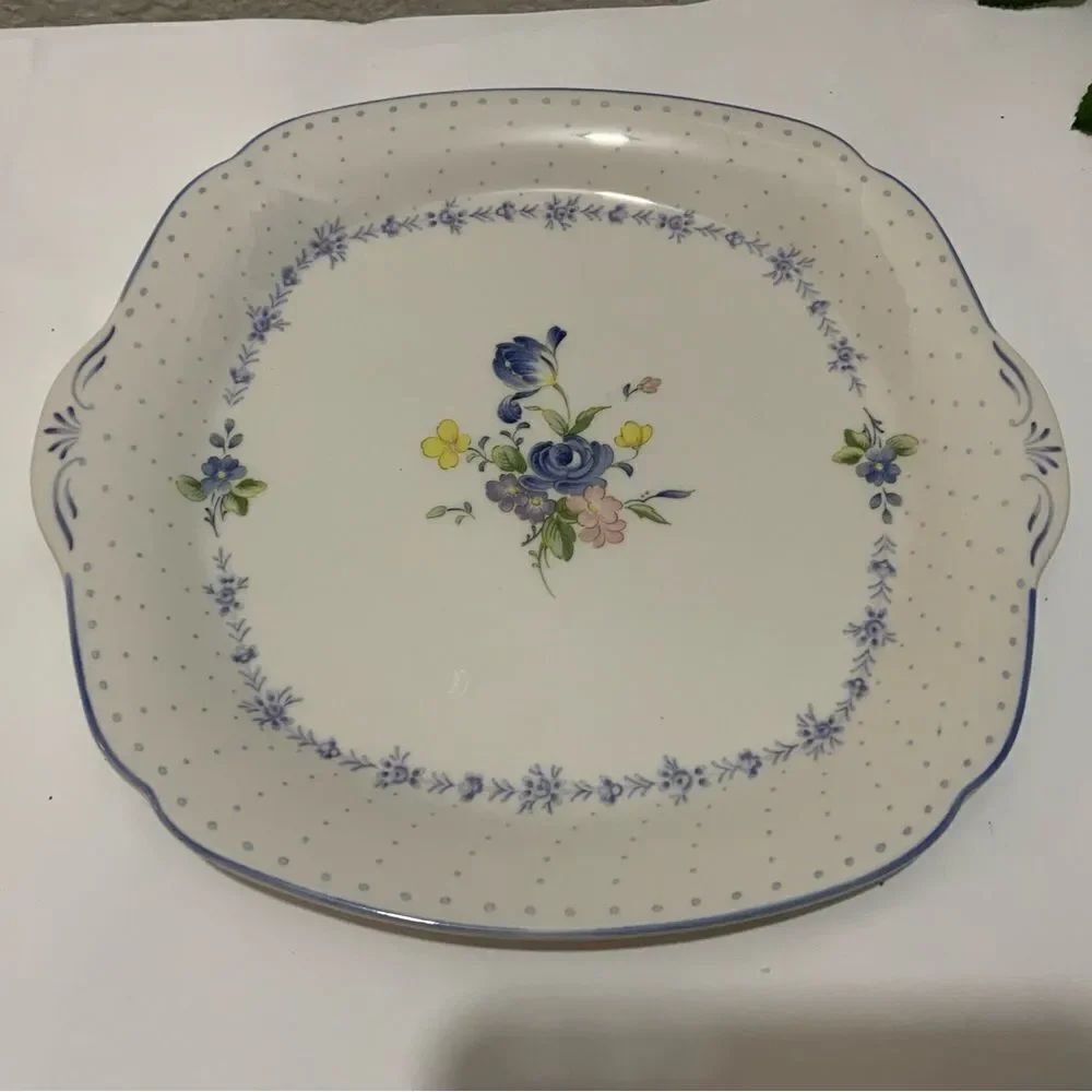 New Blue Peony by NIKKO 10" Cake Plate or Serving Tray G10
